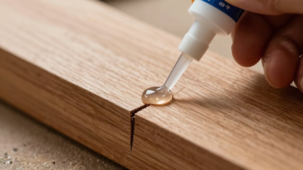 apply glue carefully and patiently