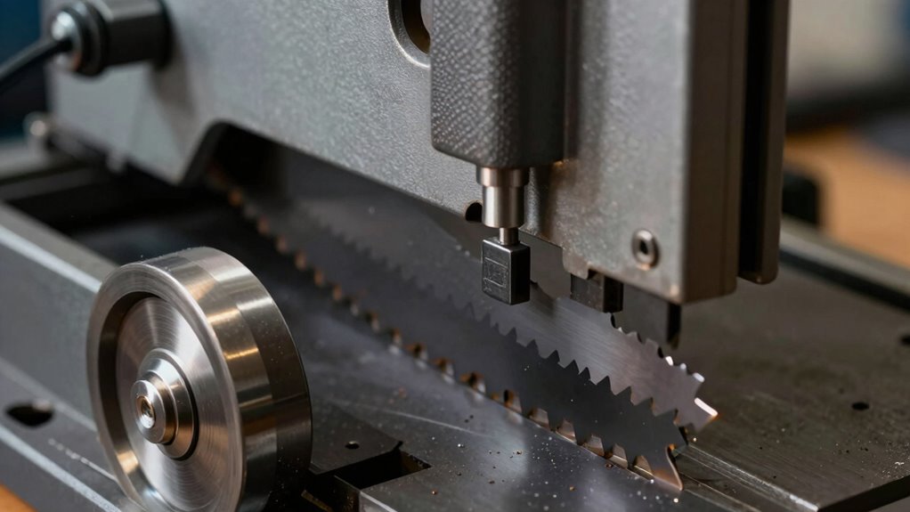 avoid over tightening bandsaw blades