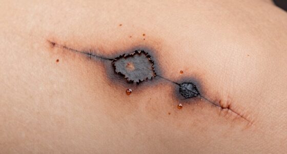 burn marks on injuries