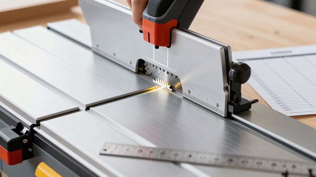 check blade alignment accuracy