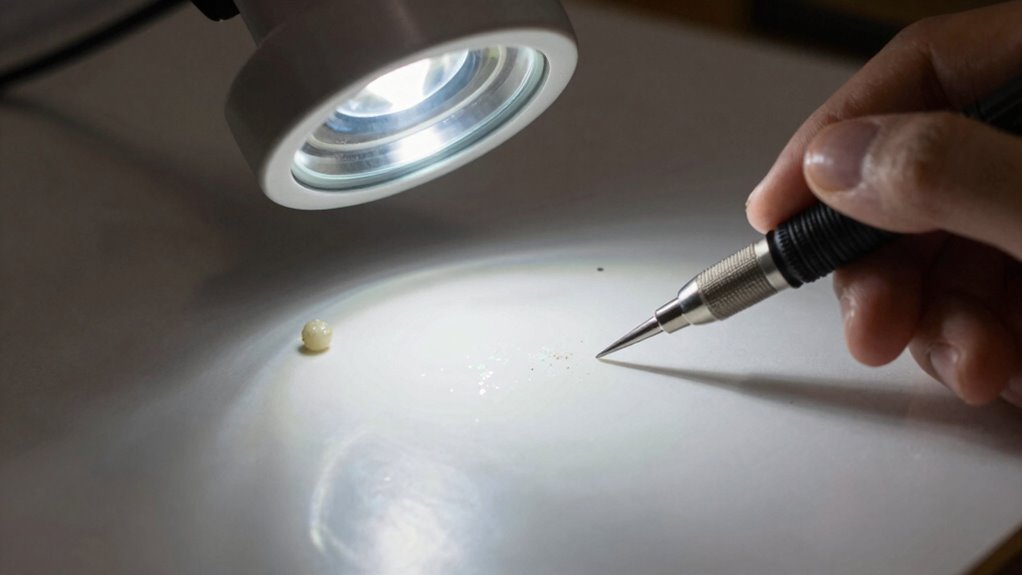 detecting hidden glue residues