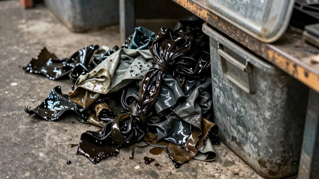 dispose oily rags safely