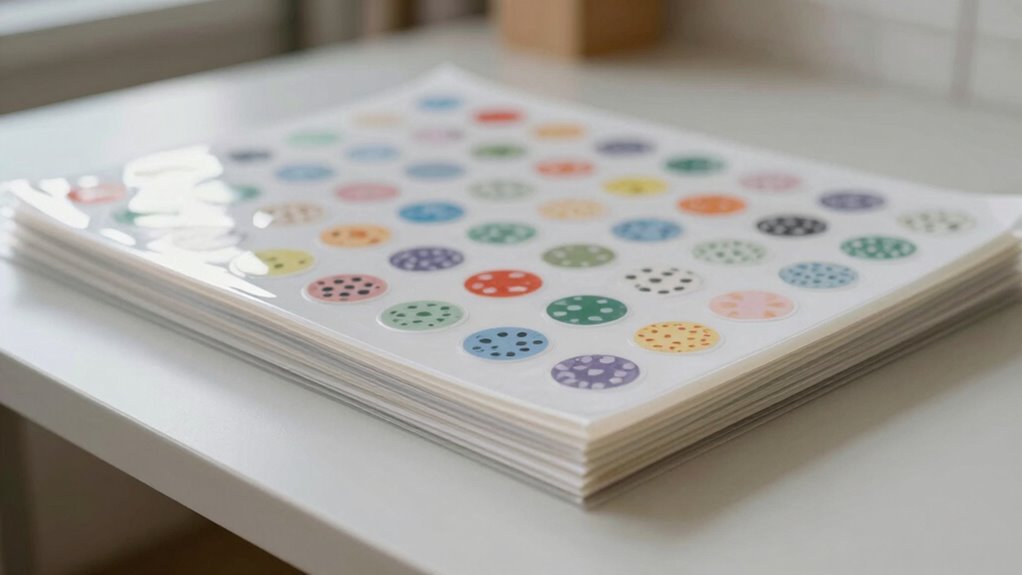 dry stickers evenly patiently