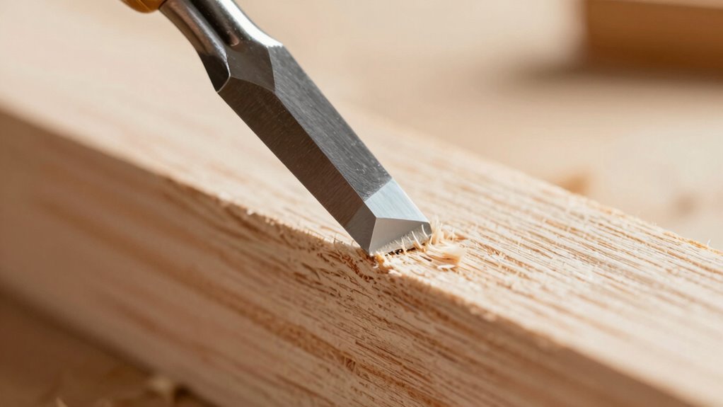 ensure blade grain and clamp