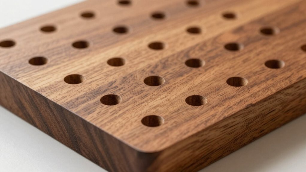 evenly spaced peg placement