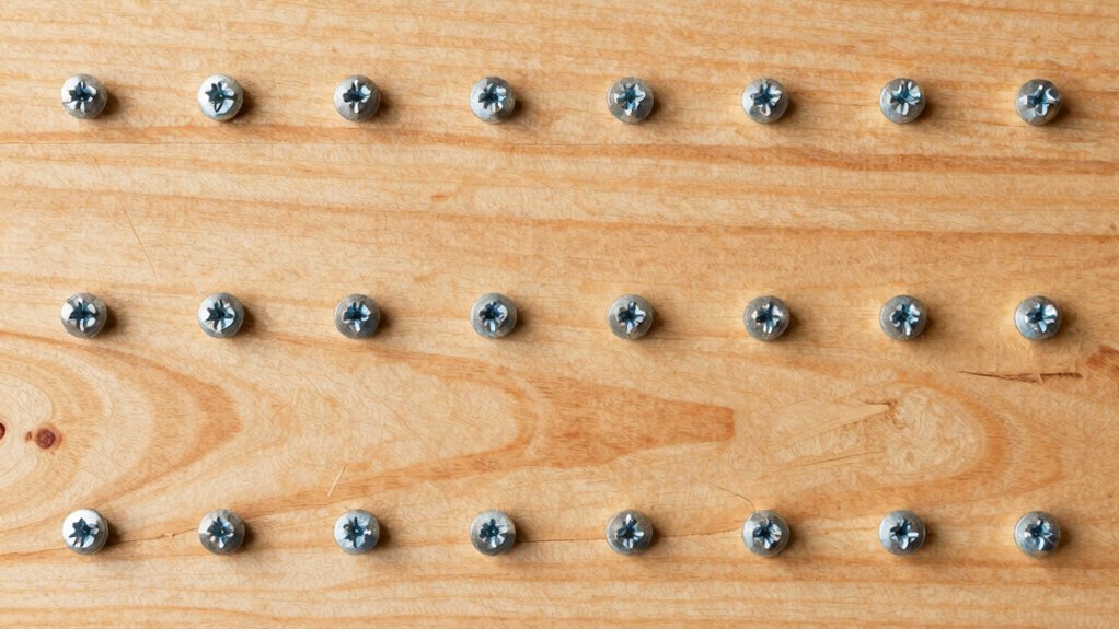 evenly spaced screw placement