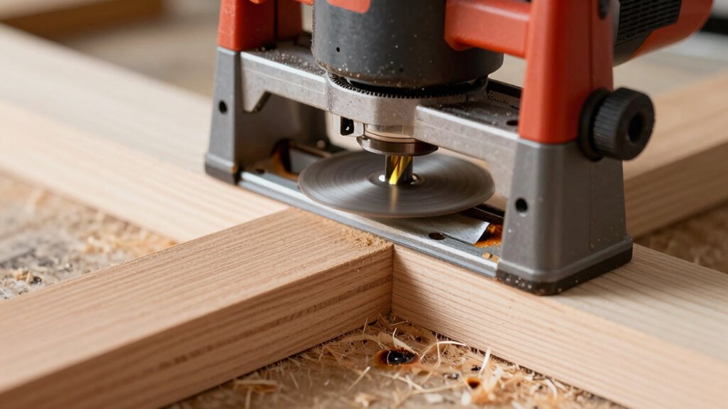 feed router correctly to avoid burns