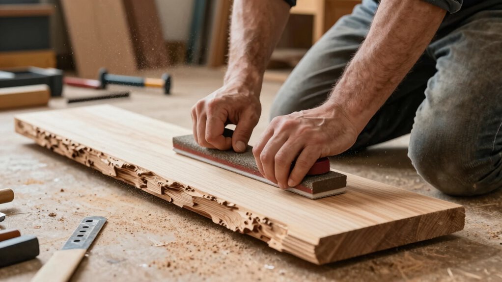 gradually sand for smoothness