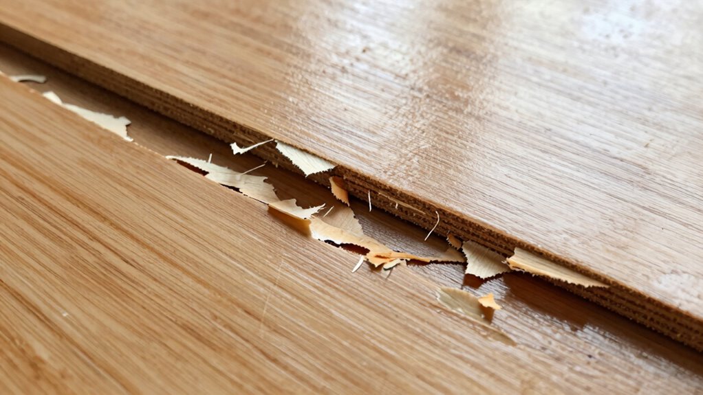 grain direction veneer tear