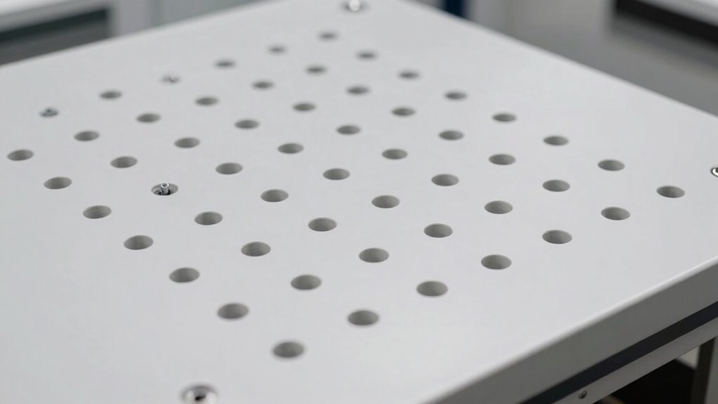 hole grid enhances precision