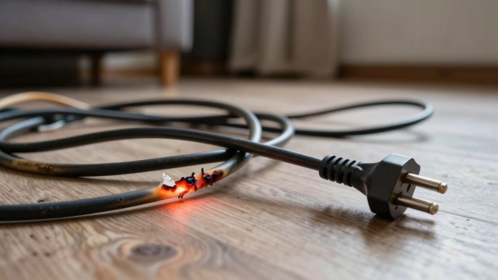 overheating extension cord hazards