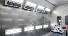 overspray control spray booth
