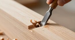 precise hand cut mortises