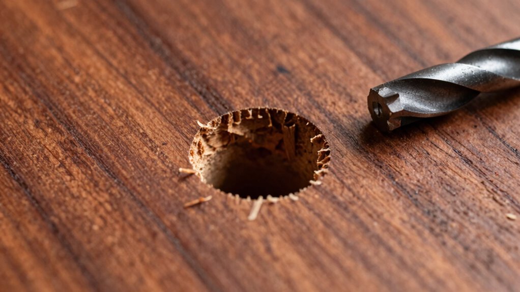 precise hardwood pilot drilling