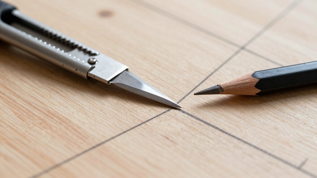 precise woodworking layout lines
