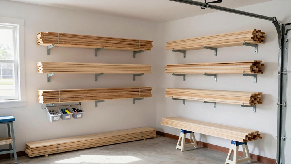 proper garage lumber storage