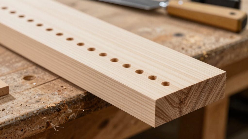 proper grain aligned peg placement