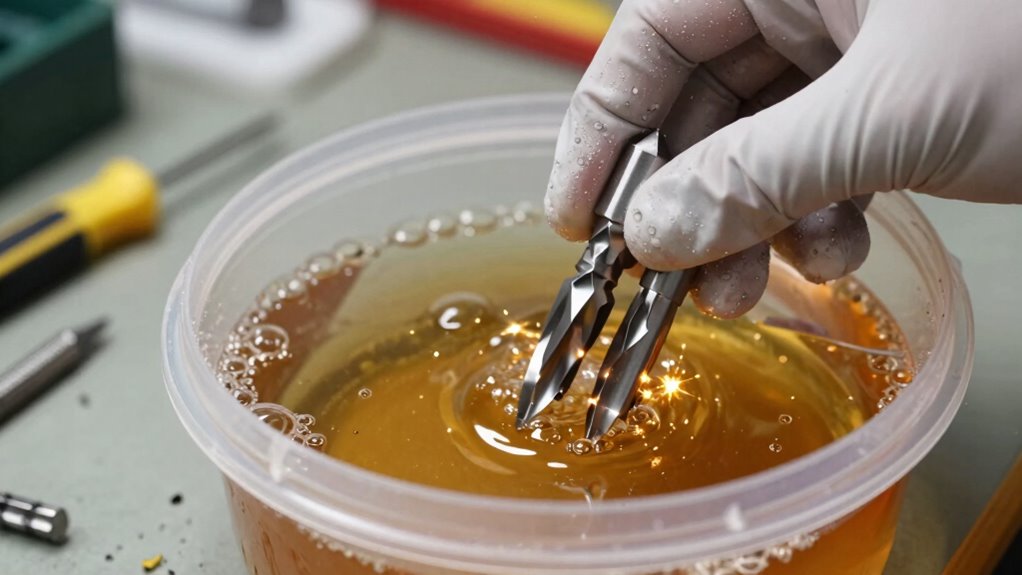 safe router bit cleaning