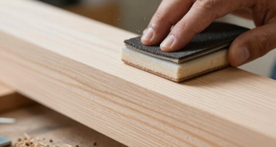 sand end grain precisely