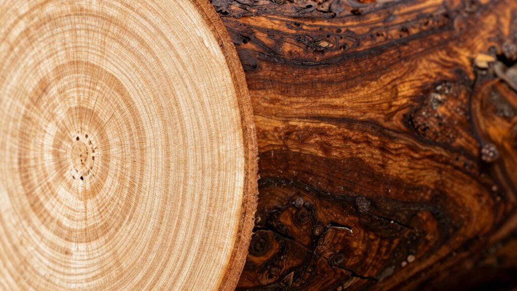 sapwood vs heartwood composition differences