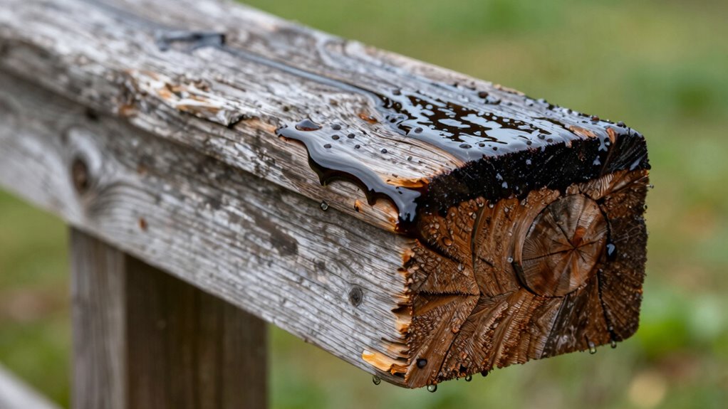 sealing outdoor wood end