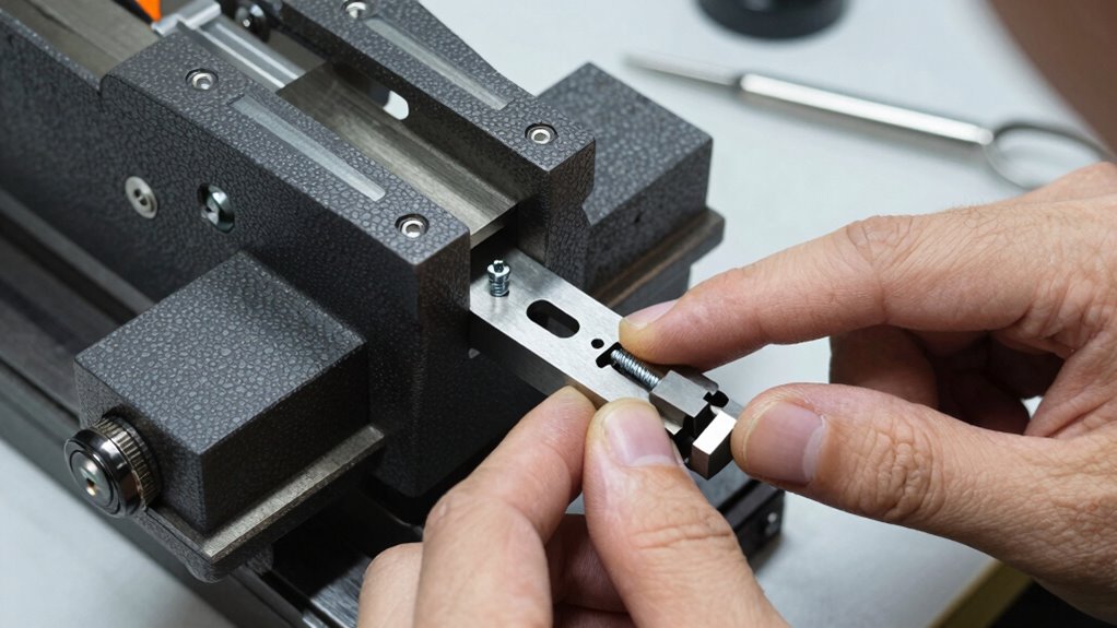 secure clamps ensure precision