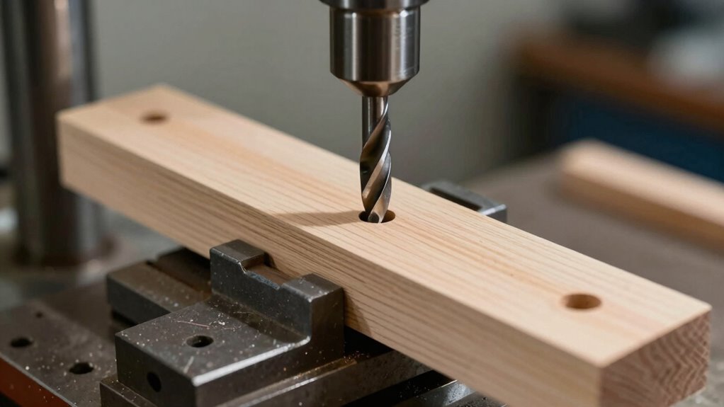 secure workpiece with clamps