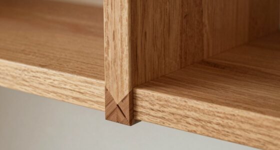 shelves secured with dovetails