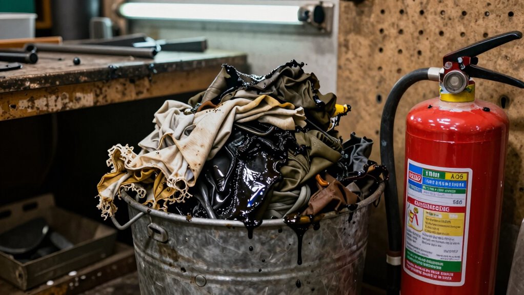 store oily rags safely