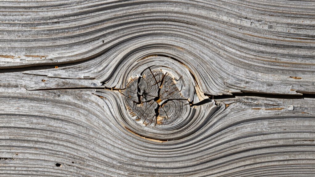 stress concentrates along grain