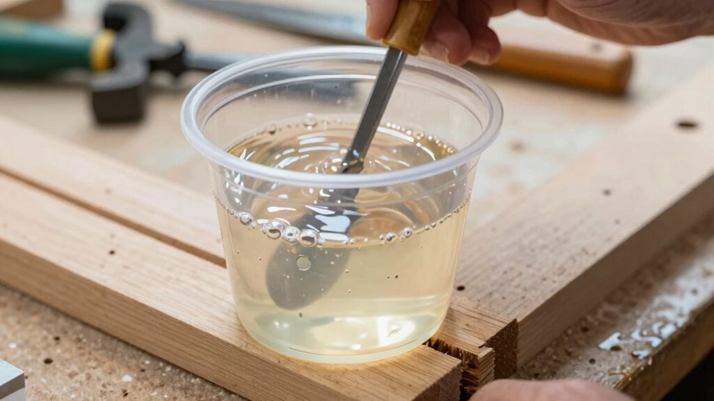 thorough precise epoxy mixing