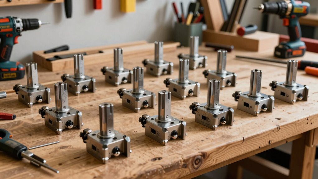 top garage workshop doweling jigs