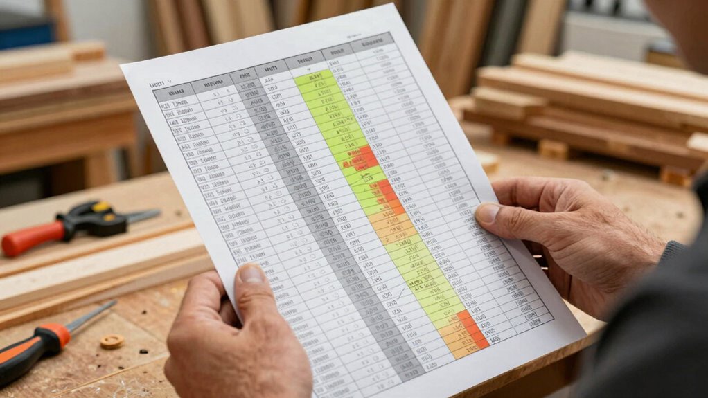 understanding symbols in cut lists