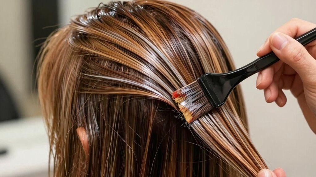 uneven dye application causes streaks