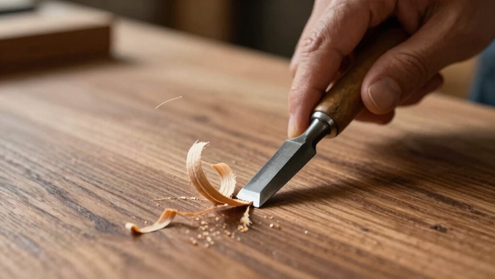 use sharp controlled chiseling