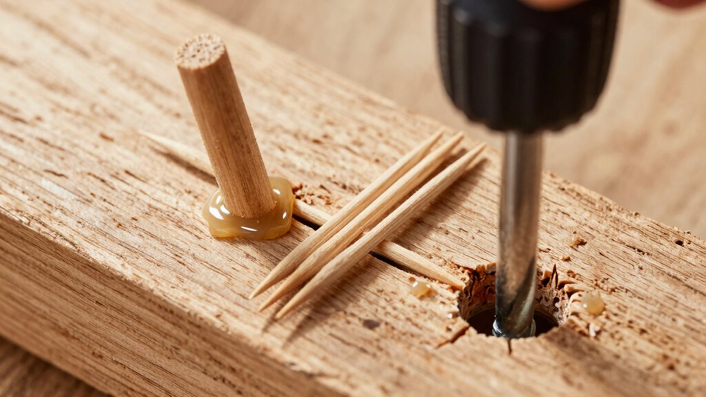 wooden dowel repair method