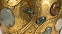 inlay materials brass and stone