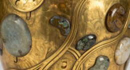 inlay materials brass and stone