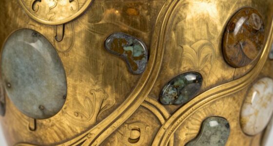 inlay materials brass and stone