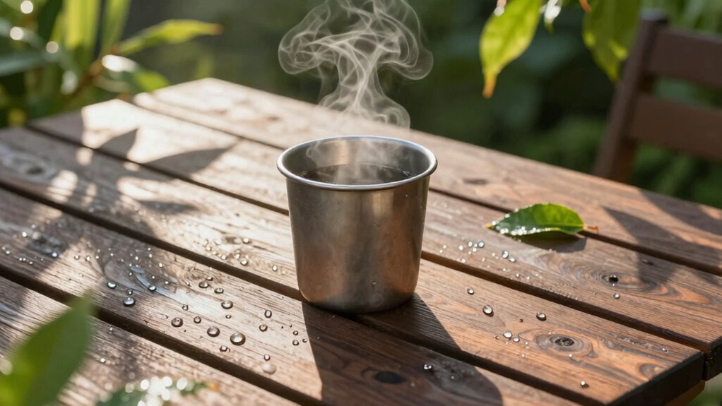 rapidly cool outdoor surfaces