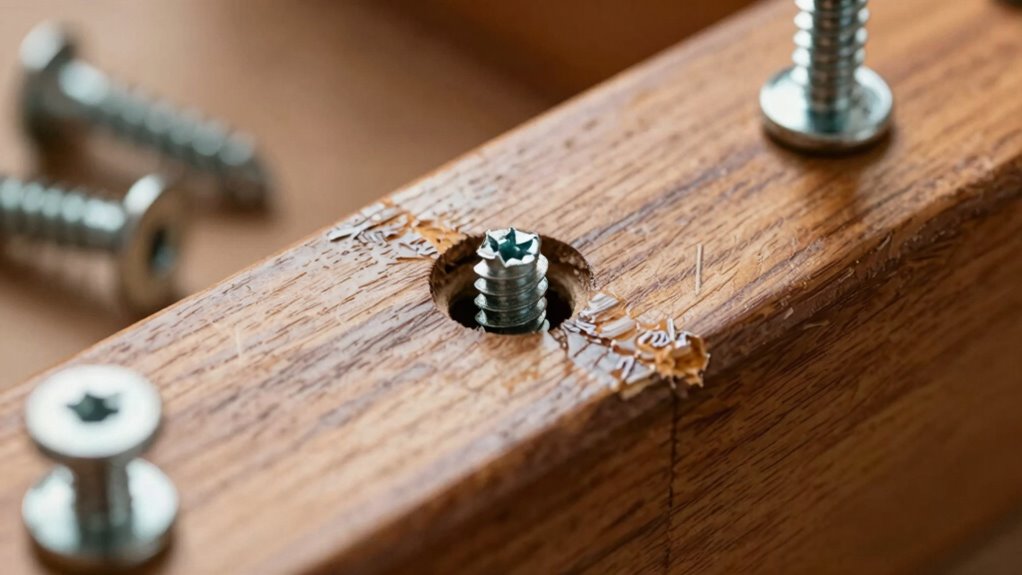 repairing stripped screw holes