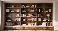seamless built in shelving design