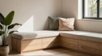 spacious built in bench storage