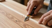 trim veneer without tearing