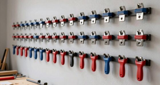 wall mounted clamp storage