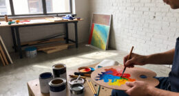 This 500-Square-Foot Studio Doubles As An Artist's Home And Workspace