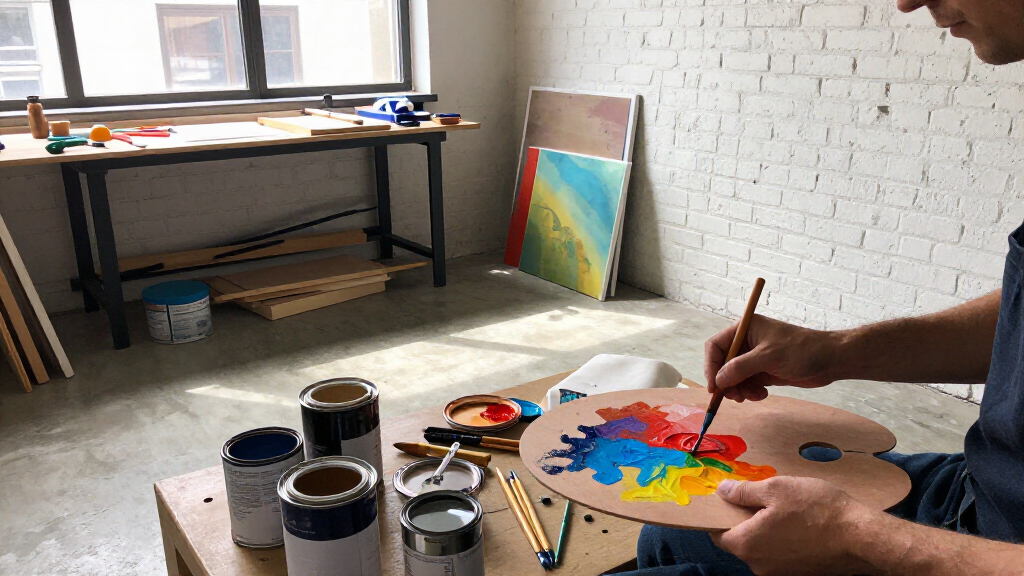 This 500-Square-Foot Studio Doubles As An Artist's Home And Workspace