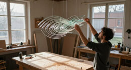 In ‘Aeolus,’ DRIFT Suspends Illuminated Glass Rods In A Sculpture Of The Wind