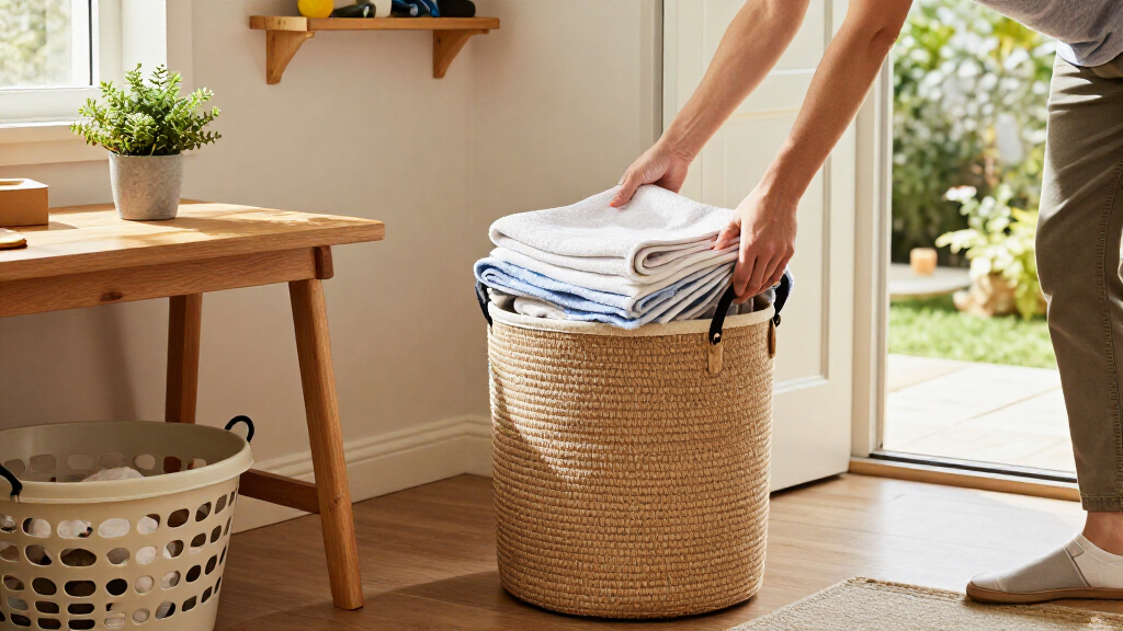 Next Has Dropped The Prettiest Laundry Hamper I've Ever Seen