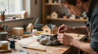 Precarious Dwellings Perch Atop Rocks In Simon Laveuve’s 1/35-Scale Miniatures